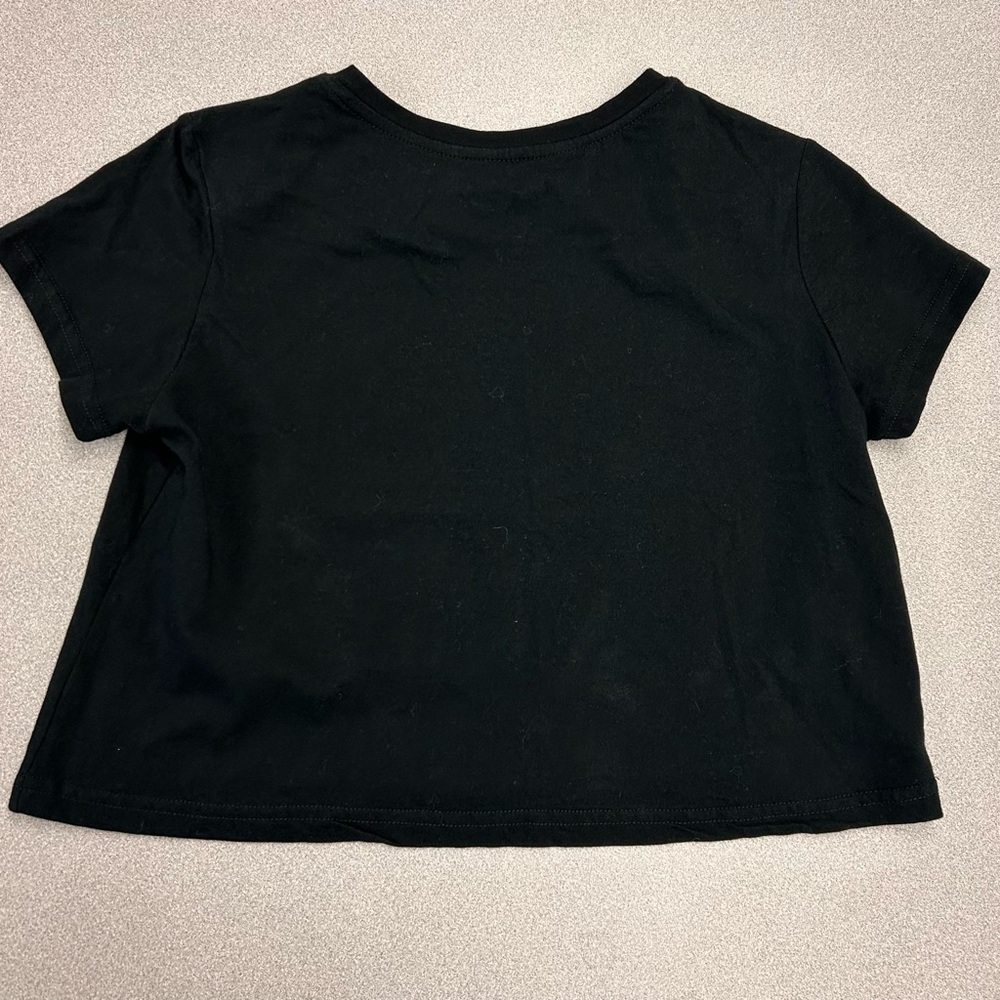 BRITNEY SPEARS BLACK CROPPED T-shirt Small - Picture 4 of 5